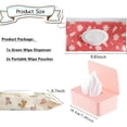 thumbnail image 2 of Wipes Dispenser with 2Pcs Portable Refillable Wipe Holder,Reusable Large Wipe Holder Box Flushable Wipes Case Bathroom Wipes Container for Pet Nursery Kitchen Office Counter(Pink), 2 of 7