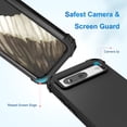 thumbnail image 5 of Mantto for Google Pixel 8 Case, 3 in 1 Heavy Duty Rugged Hybrid Anti Slip Shockproof Hard PC Cover Soft Silicone Bumper Non-Slip Protective Phone Case Cover for Google Pixel 8, Black, 5 of 7