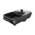 thumbnail image 2 of Luzkey Electric Hot Pot with Grill Barbecue Grill Cooking Pot Compact Smokeless Grill Kitchen Cooker for Apartments Family Gathering Black, 2 of 8