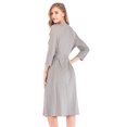 thumbnail image 3 of Women Kimono Robes Lightweigh Sleepdress Cotton Robes, 3/4 Sleeves Knit Bathrobe Lightweight Soft V-neck Ladies Loungewear, 3 of 7