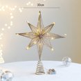 thumbnail image 1 of Adornos de estrella con cadena de luces LED para árbol de Navidad, decoración de fiesta en casa, Festival, fiesta de año nuevo, 30cm, 1 of 4