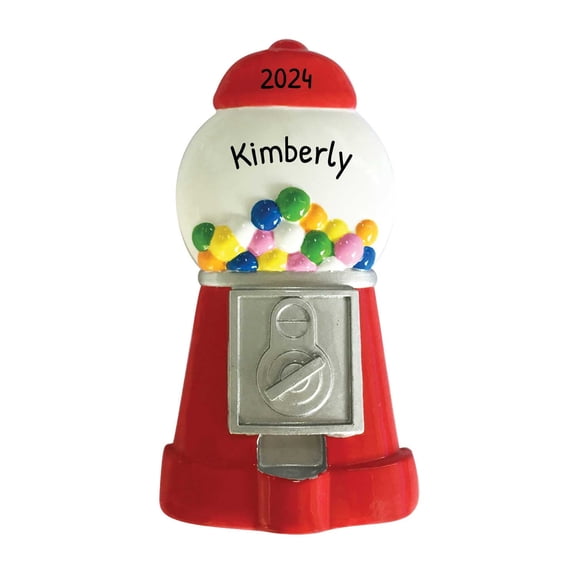 Personalized Gumball Machine Ornament - Bubblegum Machine Ornament, Candy Ornament, Bubble Gum Ornament, Bubble Gum Machine Ornament, Candy Dispenser Ornament - Free Customization with Gift Box