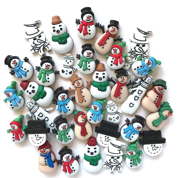 Buttons Galore Snowman Novelty Button Assortment 50 Buttons