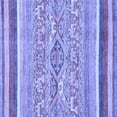 thumbnail image 1 of Ahgly Company Machine Washable Indoor Square Abstract Blue Modern Area Rugs, 3' Square, 1 of 4