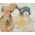 thumbnail image 3 of Tadeusz Makowski 23x20 Black Modern Framed Museum Art Print Titled - Portrait of a Painter and His Family (M. Gromaire) (1925), 3 of 5