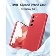 thumbnail image 5 of [3 in 1 for Samsung Galaxy S22 Case, with Screen Protector, [Upgraded Enhanced Camera Protection][Microfiber Lining] Shockproof Liquid Silicone Phone Case for Samsung Galaxy S22. (Red), 5 of 12