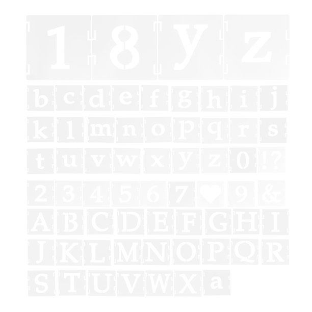 unbranded 65Ud Plantillas Para Plantillas De Letras Y Números Interconectables Para Señalización Y Arte