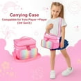 thumbnail image 3 of CARRFA Carrying Case Compatible with Yoto Player (3rd Generation), Card Holder Hold Up to 30 Cards, Travel Storage Bag for Bluetooth Audio Speaker & Headphone Accessories(Pink), 3 of 8