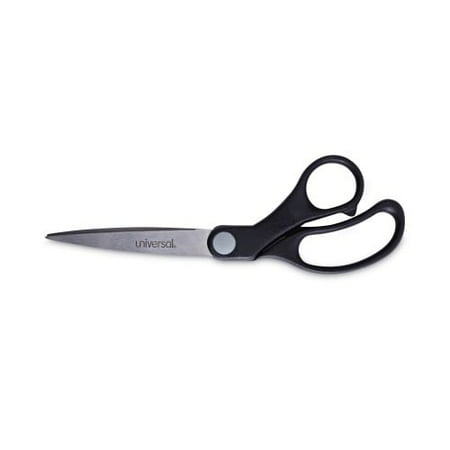

4PK Universal Stainless Steel Office Scissors 8.5 Long 3.75 Cut Length Black Offset Handle (92010)