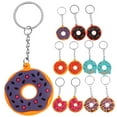 thumbnail image 1 of 18pcs Keychain Pendants Donut Charm Keyring Key Ring Donut Hanging Pendant for Bags, 1 of 9