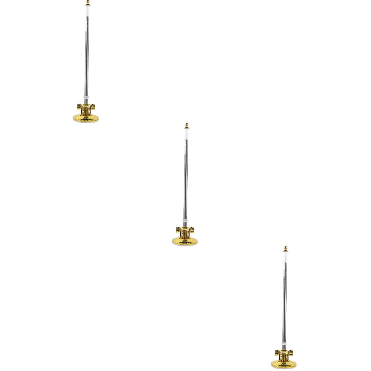 FRCOLOR 3pcs Outdoor Flag Pole Stand Durable Suction Cup Flagpole Stand Display Car Flag Mount Tool