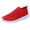 Red, variant on NOKIO Women's Knit Mesh Breathable Slip On Platform Sneakers, Outdoor Non-Slip Comfort Orthopedic Fashion Walking Shoes Mesh Solid Color Sports Shoes Runing Breathable Shoes Sneakers