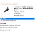 thumbnail image 2 of Front Outer Tie Rod End - Compatible with 2011 - 2022 Mitsubishi Outlander Sport 2012 2013 2014 2015 2016 2017 2018 2019 2020 2021, 2 of 2