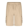 thumbnail image 5 of Kids Quick-Dry Cargo Shorts, Drawstring Waist, Lightweight Multi-Pocket Shorts for Summer and TravelBeige120, 5 of 7