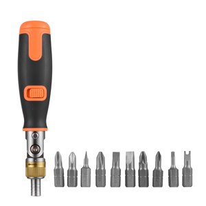 Two-way Ratchet Screwdriver 10-in-1 Multi-bit Ratchet Screw Drivers Set 6.23mm