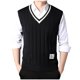 thumbnail image 1 of Camisas para Hombre Casual sin Mangas de Punto Chaleco Cuello en V Capa Superior para Otoño Invierno Al Aire Libre Casual Uso Diario, 1 of 1