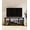 Black, variant on Industrial TV Stand for TVs up to 50 inches, Entertainment Center with Open Storage Shelves, Modern TV Console for Living Room, Black