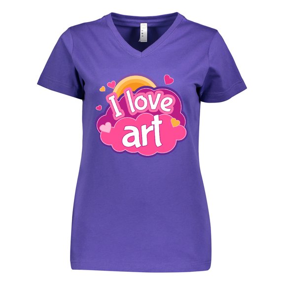 Inktastic Artist I Love Art Women's V-Neck T-Shirt