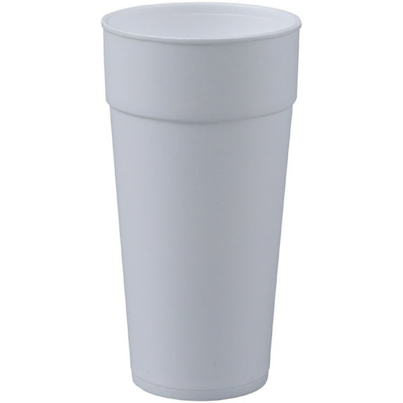 Genuine Joe Solutions Disposable Foam Cups, 24 oz, White, 300 Count