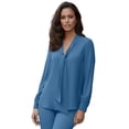 thumbnail image 2 of Roaman's Women's Plus Size Long Sleeve Bow Blouse, 2 of 6