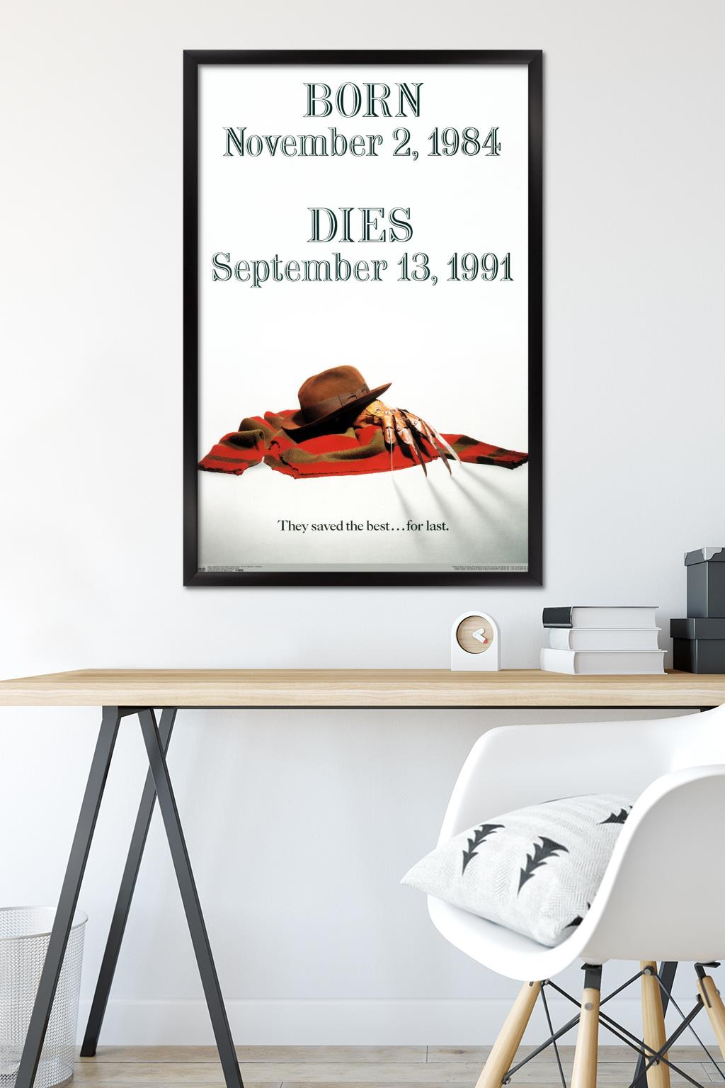 Nightmare On Elm St: Freddy's Dead: - Tombstone Wall Poster, 22.375" x 34", Framed