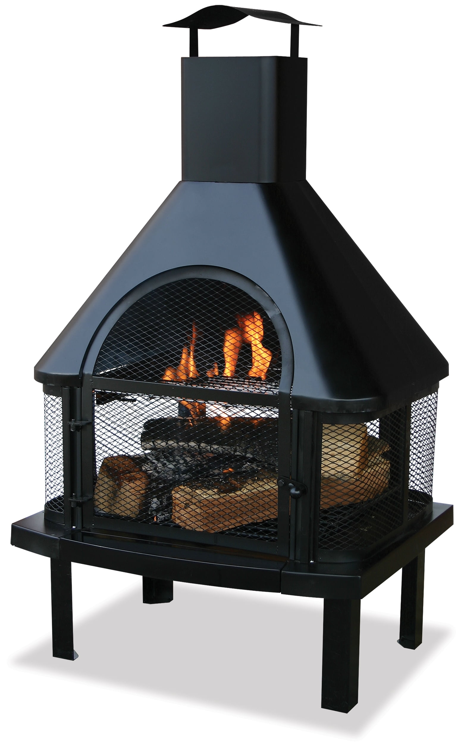 Details about   Patio Fireplace Wood Burning Steel Rolling Portable Fire Pit Stove Round Screen 