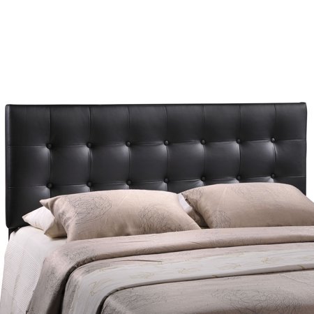Modway Emily Tufted Button Headboard, Queen, Black