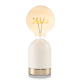 thumbnail image 2 of Bouclair White 2-Tone Bubble Table Lamp 5.75 in (15 cm), 2 of 5