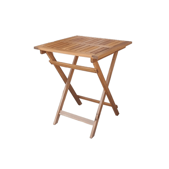 Patio Wise Acacia Wood Outdoor Bistro Table, 23.5-Inch, Portable, Square (1 Count)