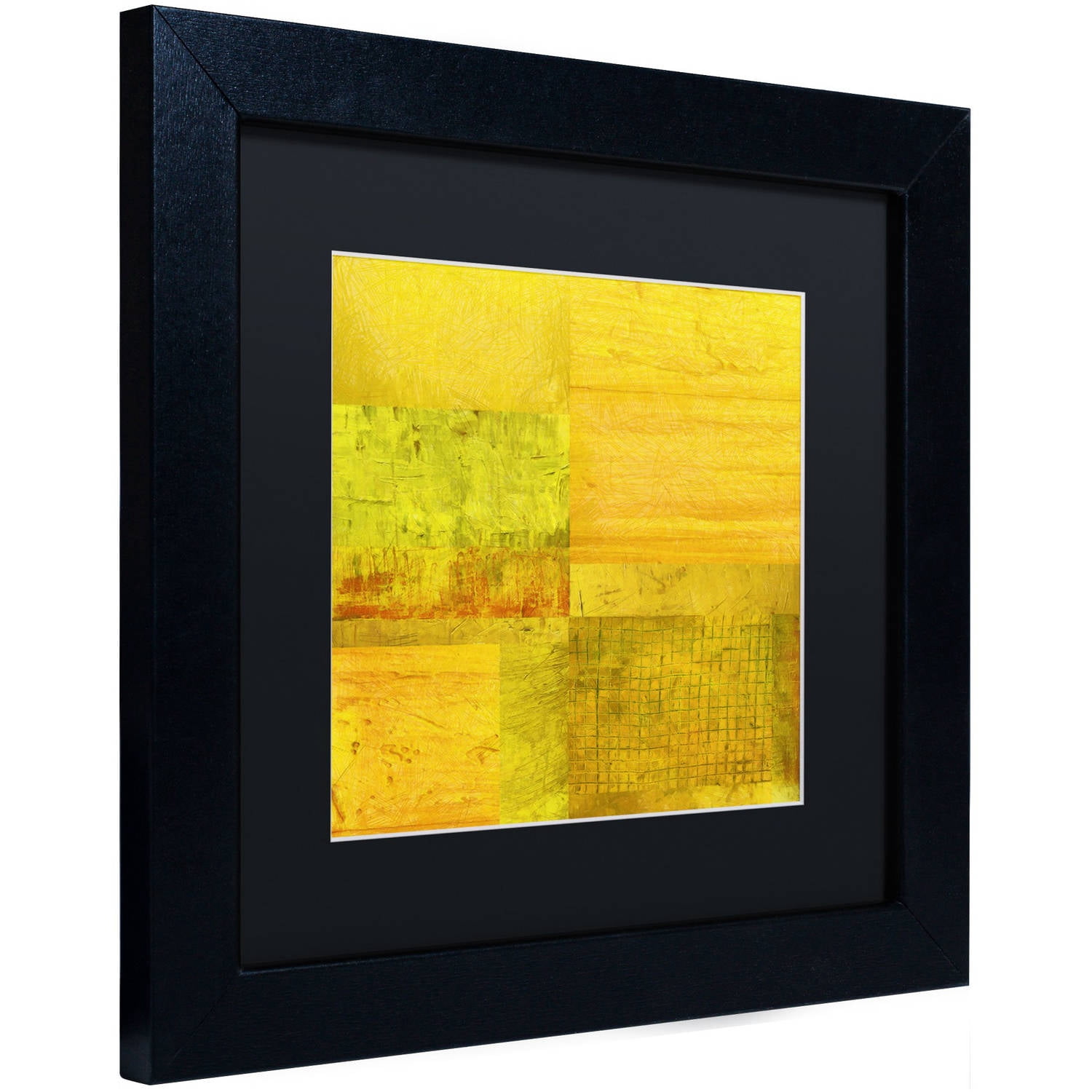 Trademark Fine Art "Essence of Yellow" Canvas Art by Michelle Calkins, Black Matte, Black Frame