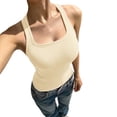 thumbnail image 3 of Women's Solid Color Tank Top with Built In Chest Bra, 3 of 7
