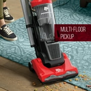 Dirt Devil PowerMax Upright Vacuum Cleaner, Bagless, Powerful Suction, for Hard Floor and Carpet, Extended Reach, Crevice Tool, UD70111V, Red