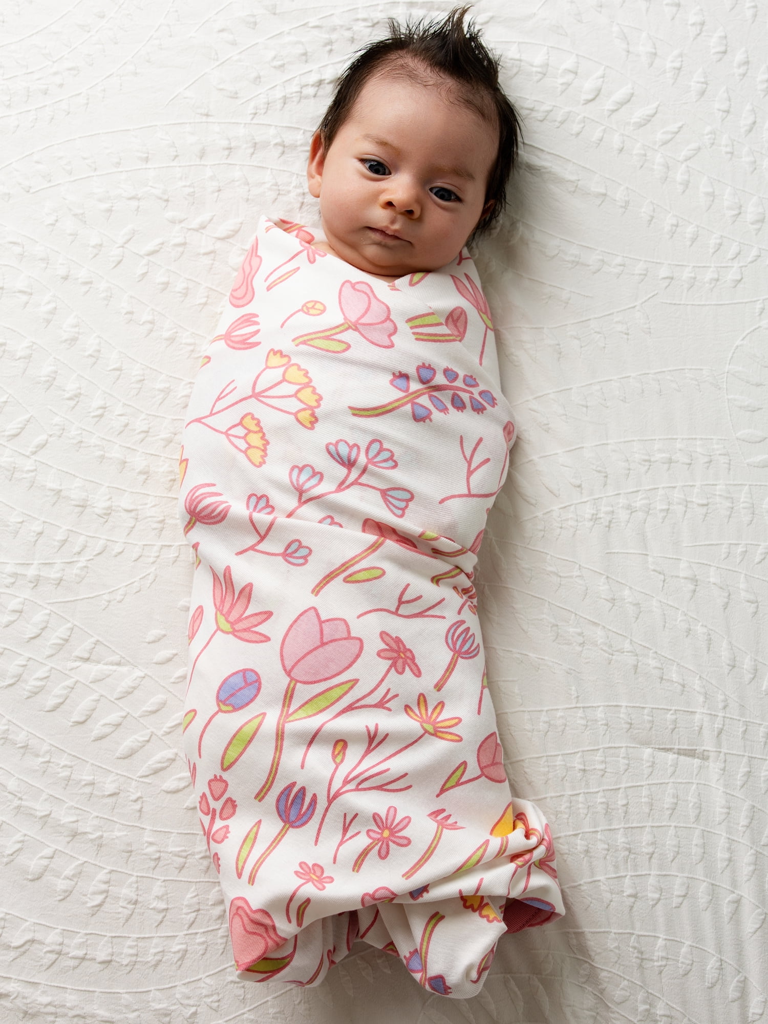 Monica + Andy Organic Cotton Baby Blanket, Soft Newborn Receiving & Coming Home Blanket, 32 x 32 Inch