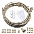 thumbnail image 2 of Kit de enfriamiento de niebla de rociador de agua para patio Misters Adaptador de latón Enfriador Línea de nebulización Kit de sistema de enfriamiento Beige 6m 45Piezas Macarena Línea de nebulización de ventilador, 2 of 8