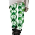 thumbnail image 4 of Auroural Girls Leggings Size 6-7 Girls St. Patrick's Day Printed Pants High Waist Stretchy Soft Tights 6 Years Green, 4 of 7