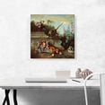 thumbnail image 2 of ARTCANVAS Still Life With Monkey Fruits And Flowers 1724 Canvas Art Print by Jean Baptiste Oudry - Size: 18" x 18" (1.50" Deep), 2 of 9