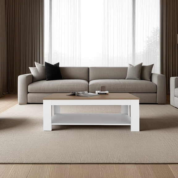 Bazine Table Nova ,White & Natural ,Stylish Living Room