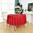 thumbnail image 5 of KAIPHO Red Round Tablecloth Waterproof Stain Resistant Wrinkle Free Table Cloth 210GSM Polyester Washable Wipeable Table Cover for Party, Banquet, Wedding, Indoor and Outdoor (48 inch, Circle), 5 of 9
