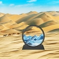thumbnail image 3 of Moving Sand Art, 7 inch Sand Art Liquid Motion Moving Sand Art Picture Sandscapes in Motion 3D Sand Painting for Home Decor and Office, Blue, 3 of 6