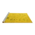 thumbnail image 2 of Ahgly Company Machine Washable Indoor Round Oriental Yellow Traditional Area Rugs, 5' Round, 2 of 4