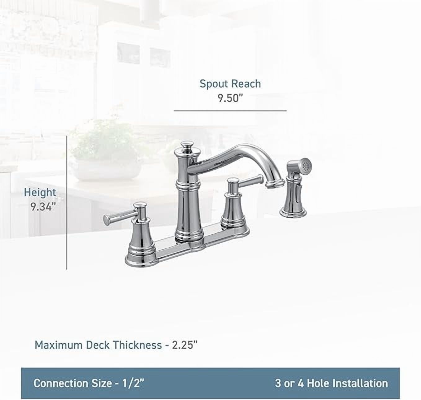 Moen Belfield Chrome Two-Handle Kitchen Faucet