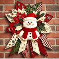 thumbnail image 5 of DIY Quilted Snowman Door Decor Making Kit, Fabric Patchwork Holiday Wreath Craft Set, Hand‑Sew Wall Hanging Ornament for Christmas Home Decoration, 5 of 8