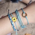 thumbnail image 2 of 4 unids creativo hecho a mano de girasol pulsera de girasol ajustable correa de la muñeca, 2 of 4