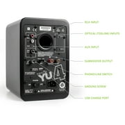 Kanto YU4 Powered Bookshelf Speakers with Built-In Bluetooth - Pair (Matte Black)