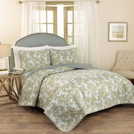 Waverly Tulip Toile Quilt Collection, 3-Piece - Walmart.com