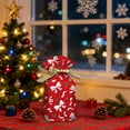 thumbnail image 4 of 10 PCS Christmas Drawstring Gift Bags, 7x5in Xmas Gift Bags, Made of Food-Grade Aluminized Polymer, Reusable Eco-Friendly Drawstring Sacks for Holiday Wrapping & Party Favors, 4 of 5