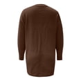 thumbnail image 5 of Sweaters for Women Trendy Knit Long Sleeve Cardigan Solid Color Fall Outerwear, 5 of 5