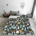 thumbnail image 5 of Pofeuu Moose Squirrel owls tree Print Ultra-Soft Micro Fleece Blanket,for Bed Or Sofa,All Season Throw Blankets Flannel Blanket-60"x50", 5 of 7