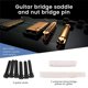 thumbnail image 4 of 6 String Acoustic Guitar Bone Bridge Saddle and Nut and 6pcs Ebony Guitar Bridge Pins White+Black, 4 of 5