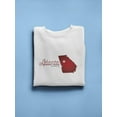 thumbnail image 3 of Georgia State Map Sketch Sweatshirt Men -Image by Shutterstock, Male Small, 3 of 4